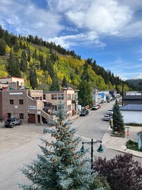 Looking out from the 3rd floor balcony