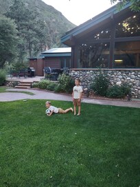 Our grandsons spent all their time out doors or down by the creek.