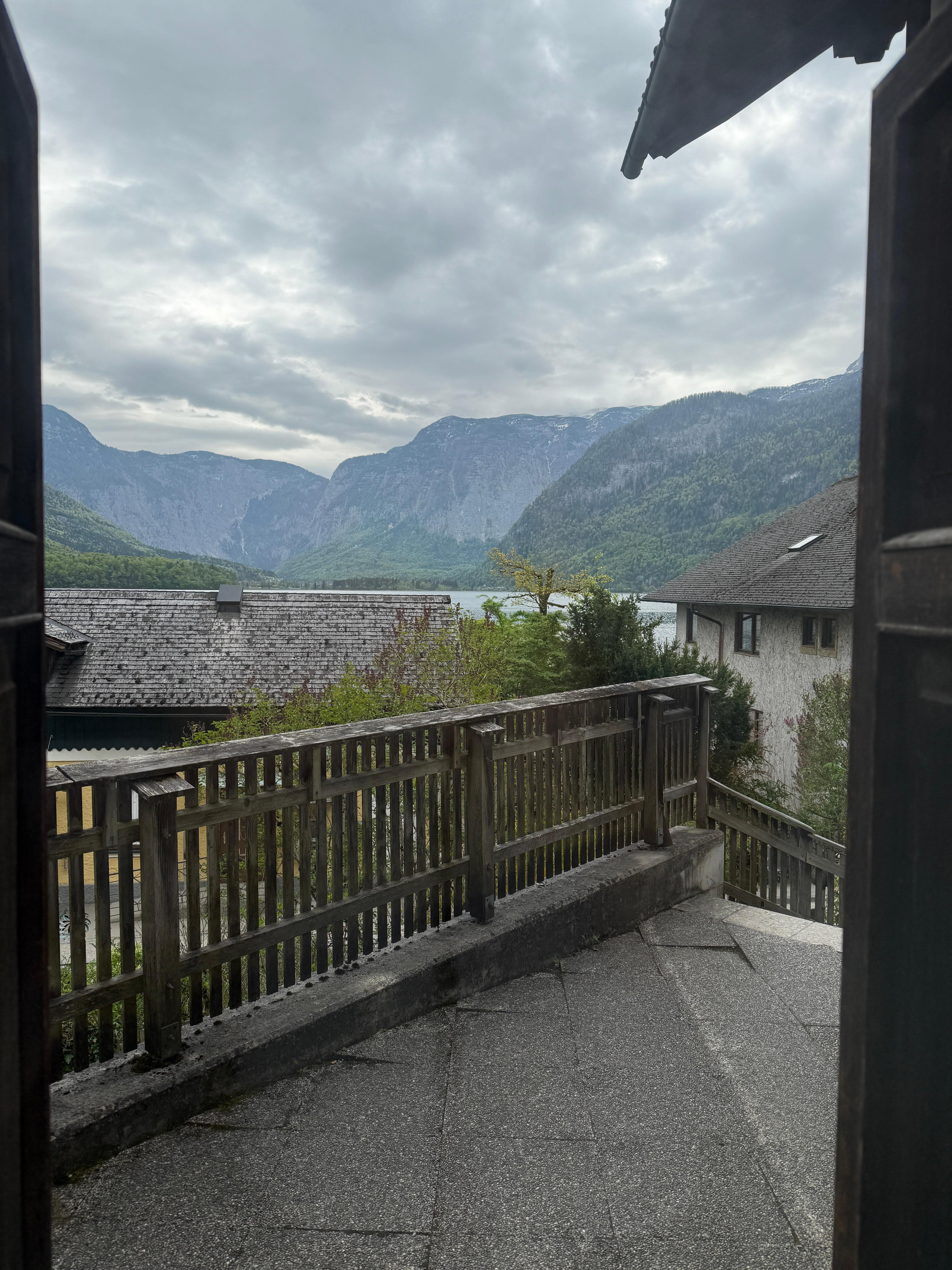 Front door view (courtyard down the stairs to the right)