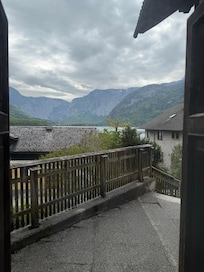 Front door view (courtyard down the stairs to the right)