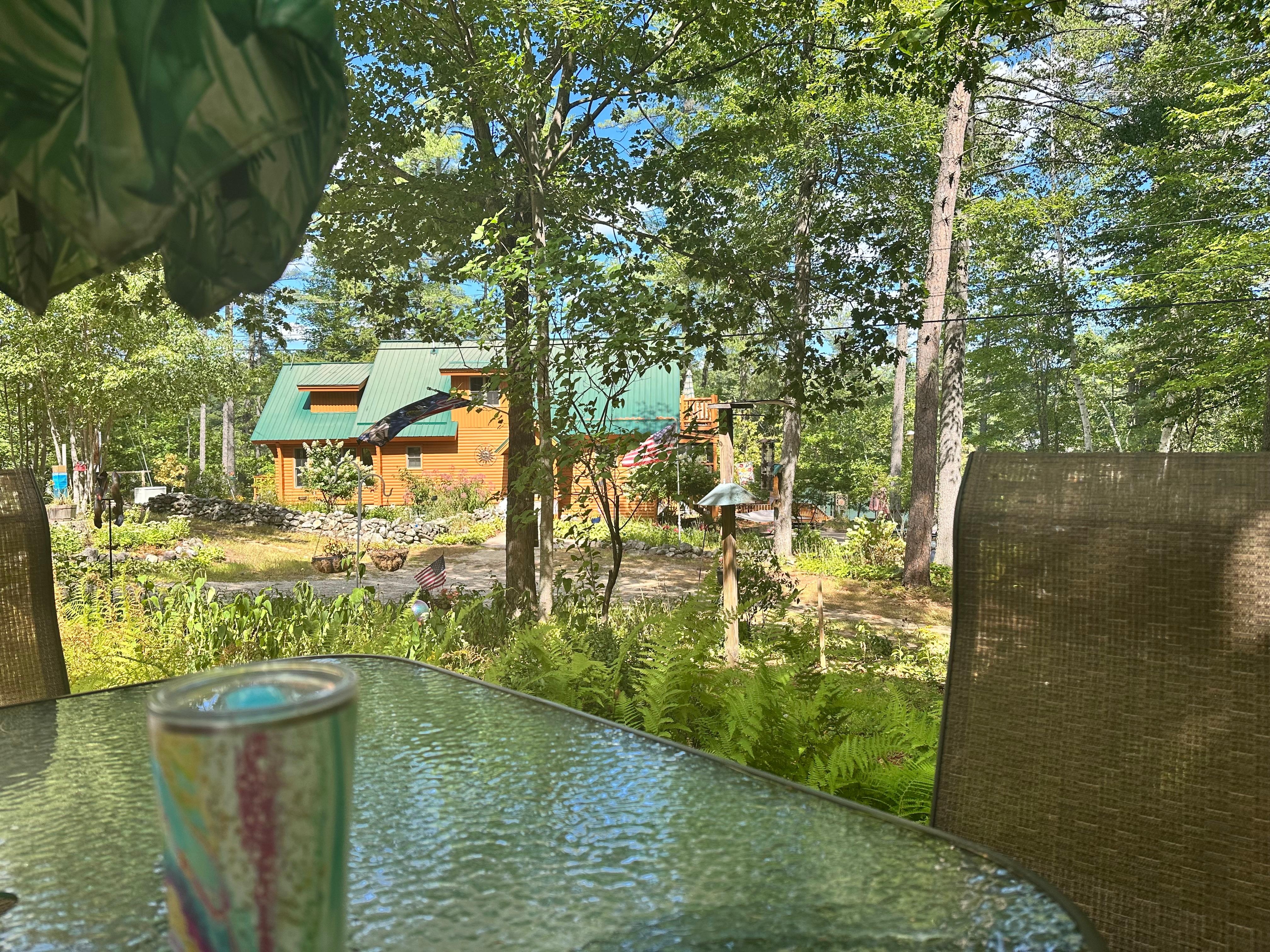 View from cabin to main home 