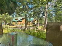 View from cabin to main home