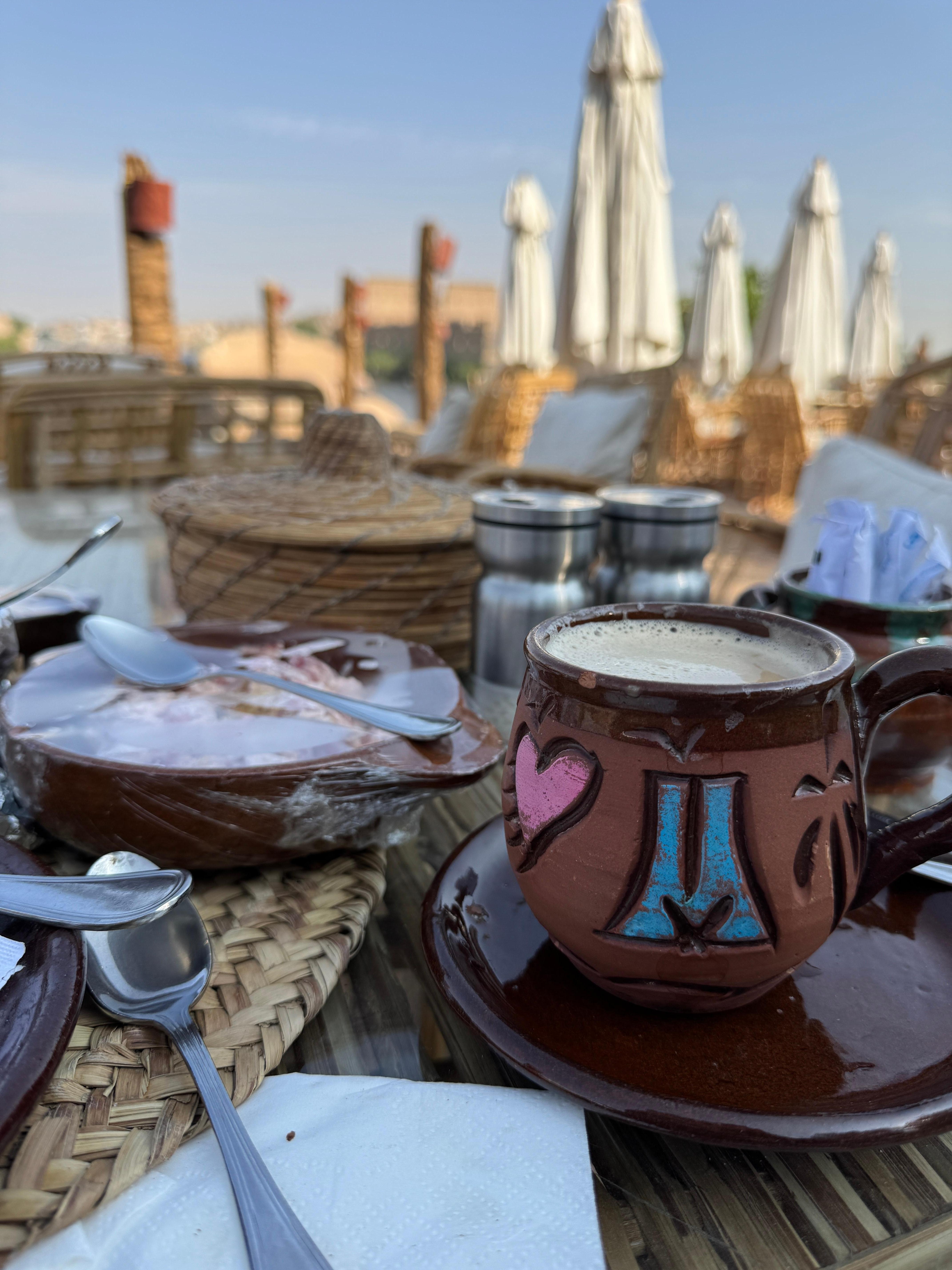 Breakfast with a view from Philae Temple.