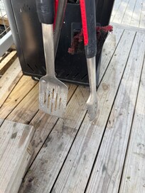 BBQ utensils dirty