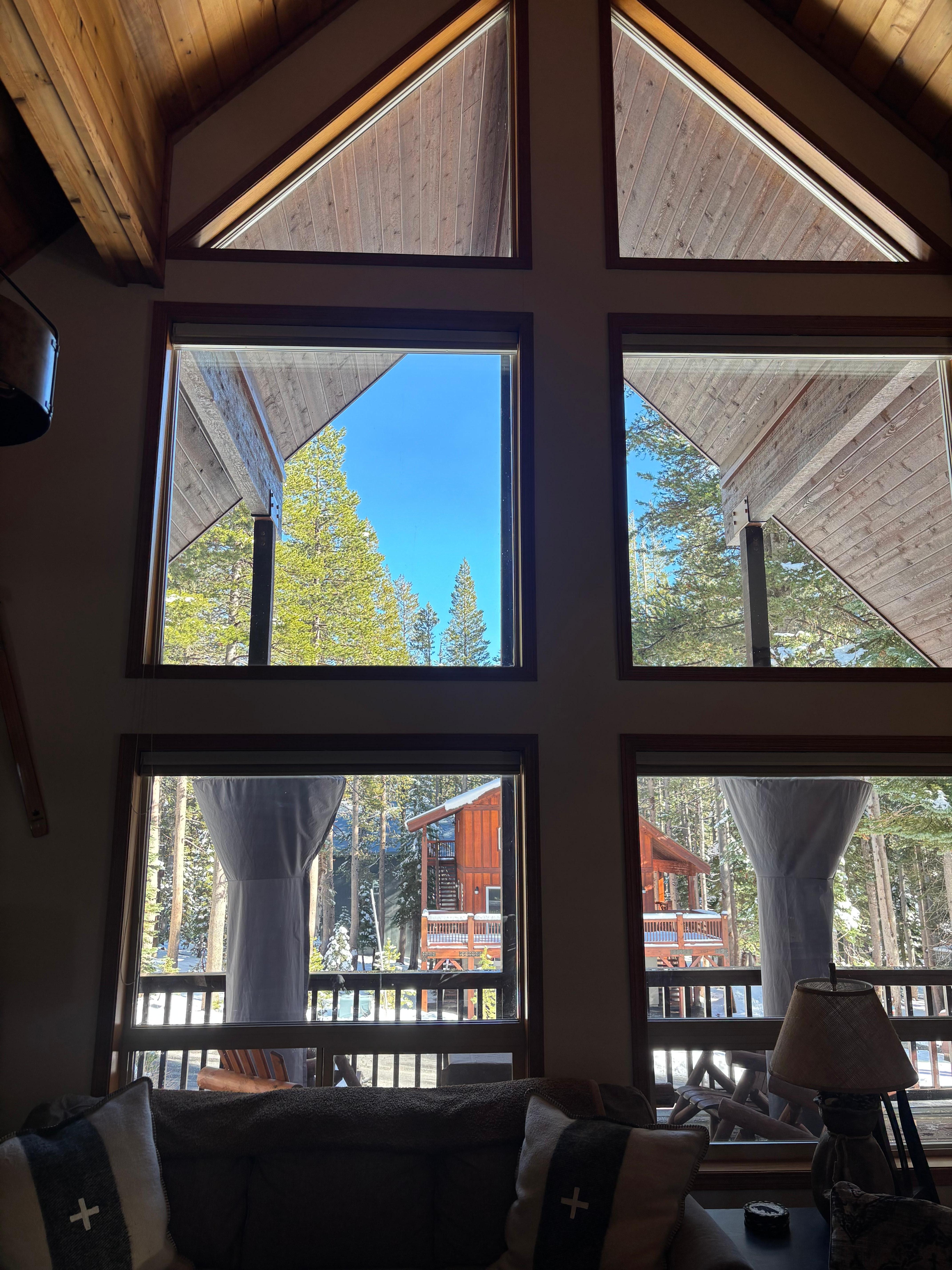 Interior great room looking out