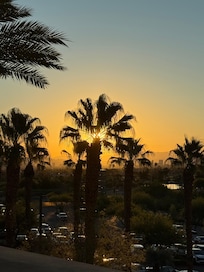 Sunrise from our balcony.