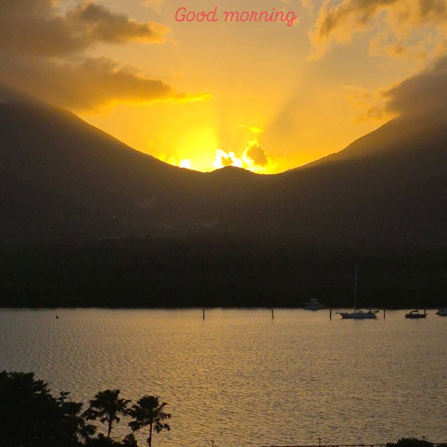 Morning sunrise view from room 