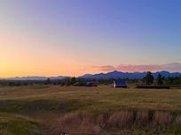 The evening view from the patio.
