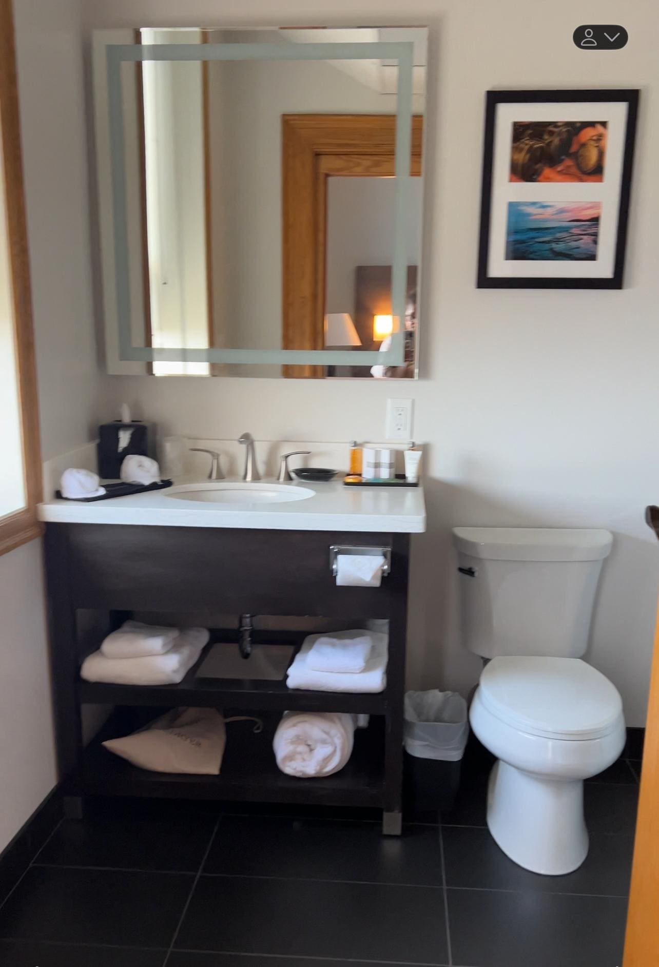 Spacious bathroom.