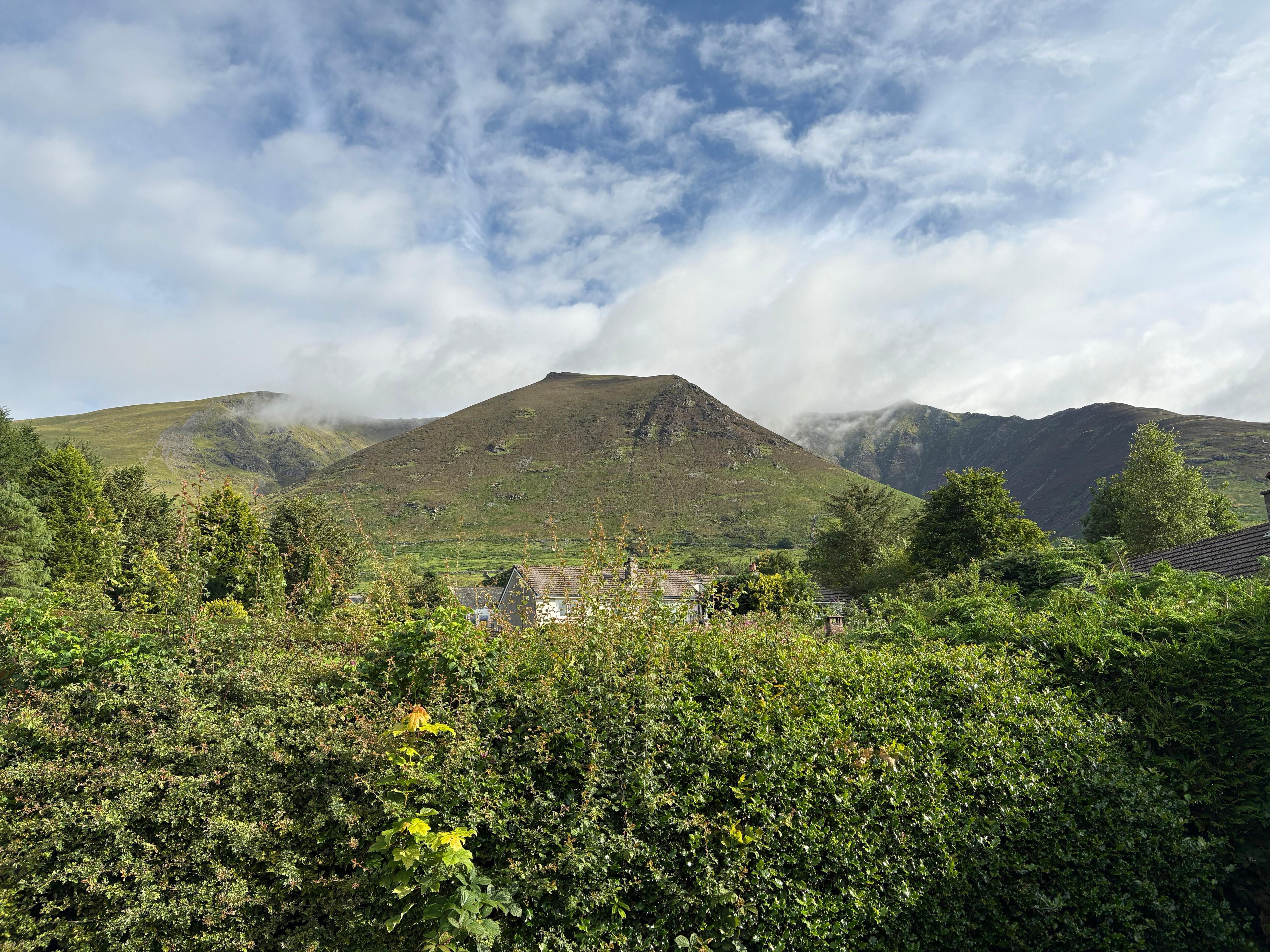 Looking north from car park towards saddleback