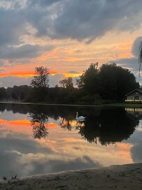 A gorgeous sunset on the water.