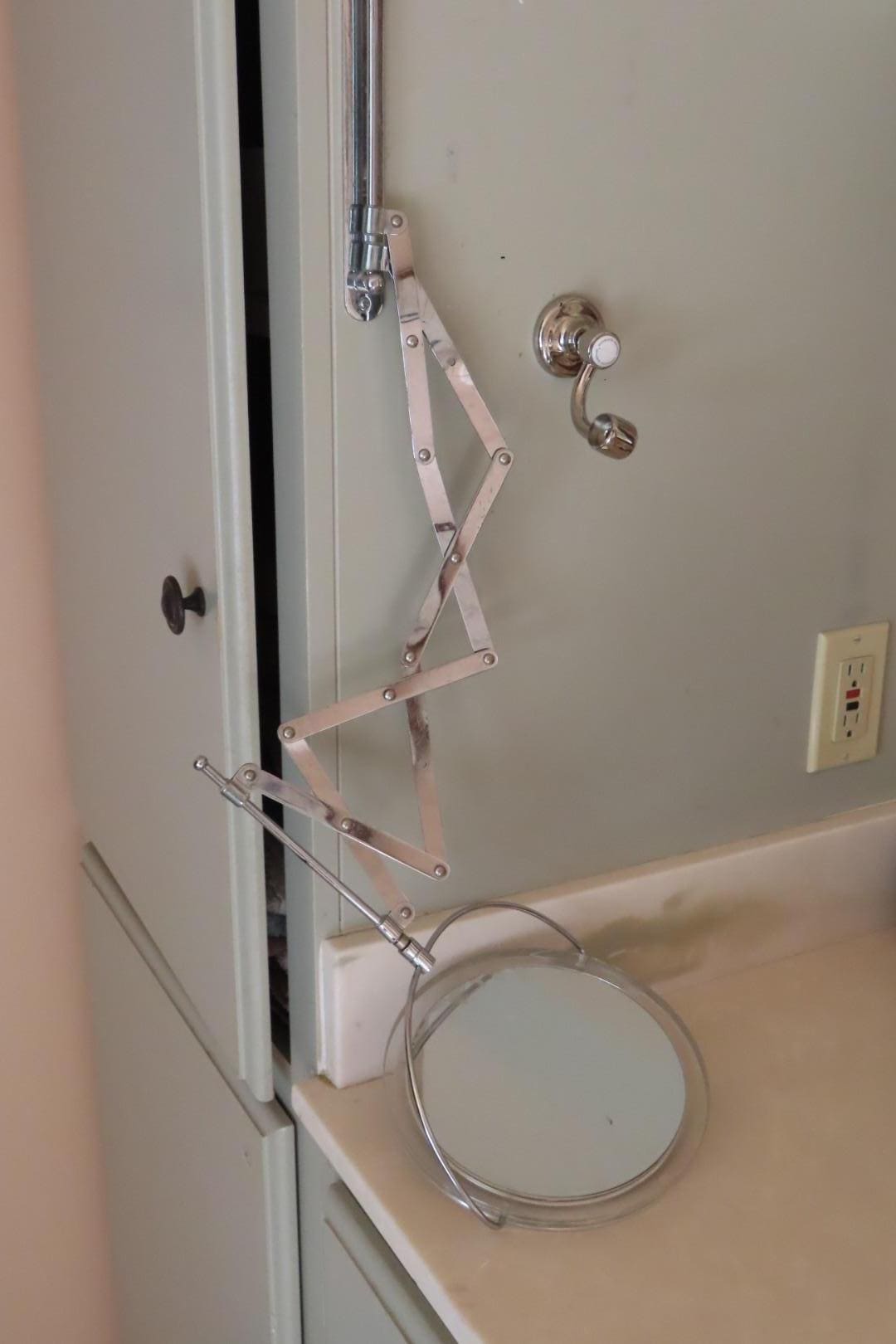 Broken bathroom mirror