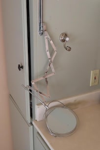 Broken bathroom mirror