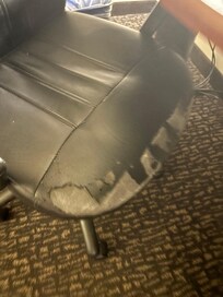Worn out desk chair