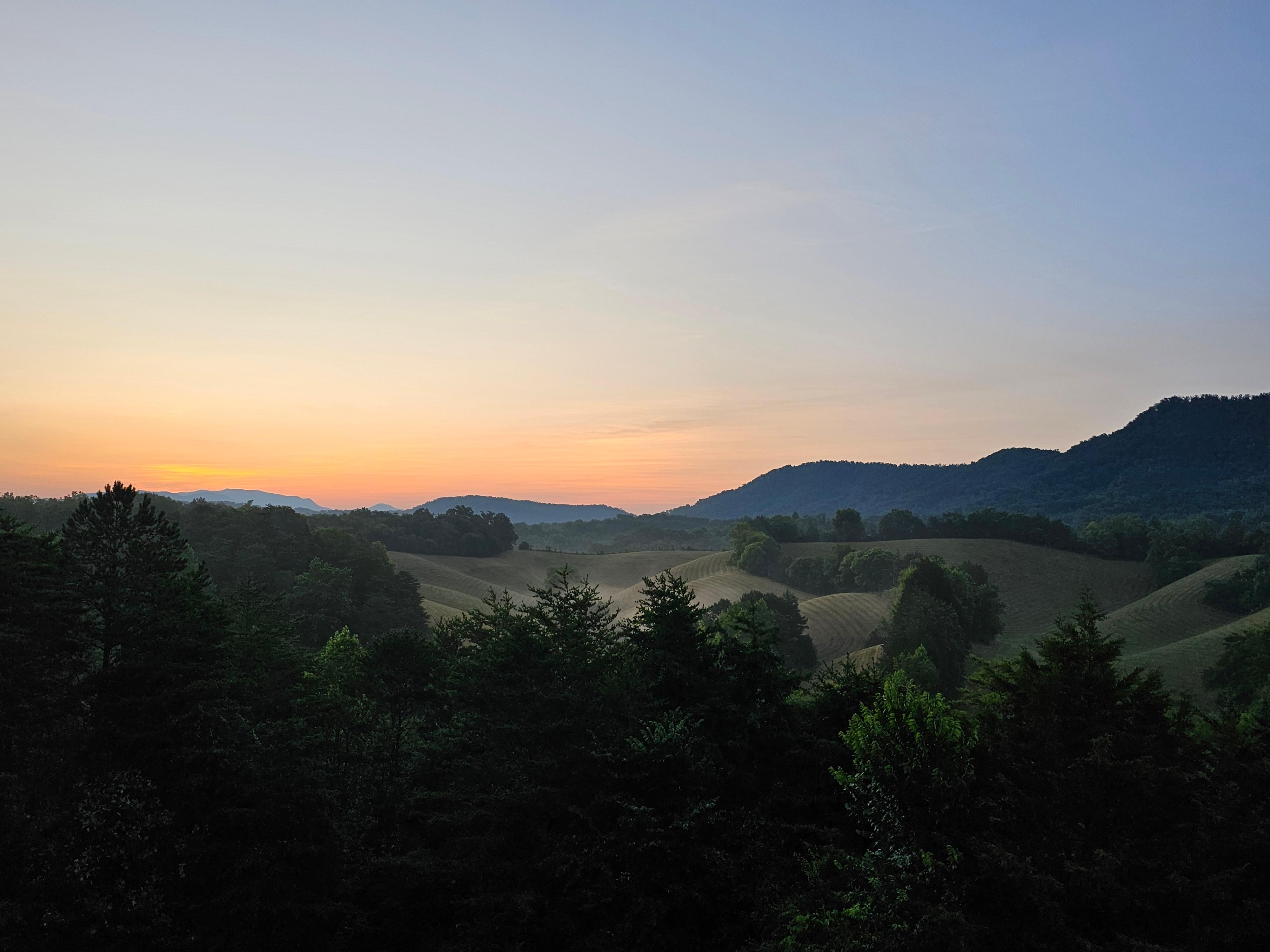 Sunrise from the back deck