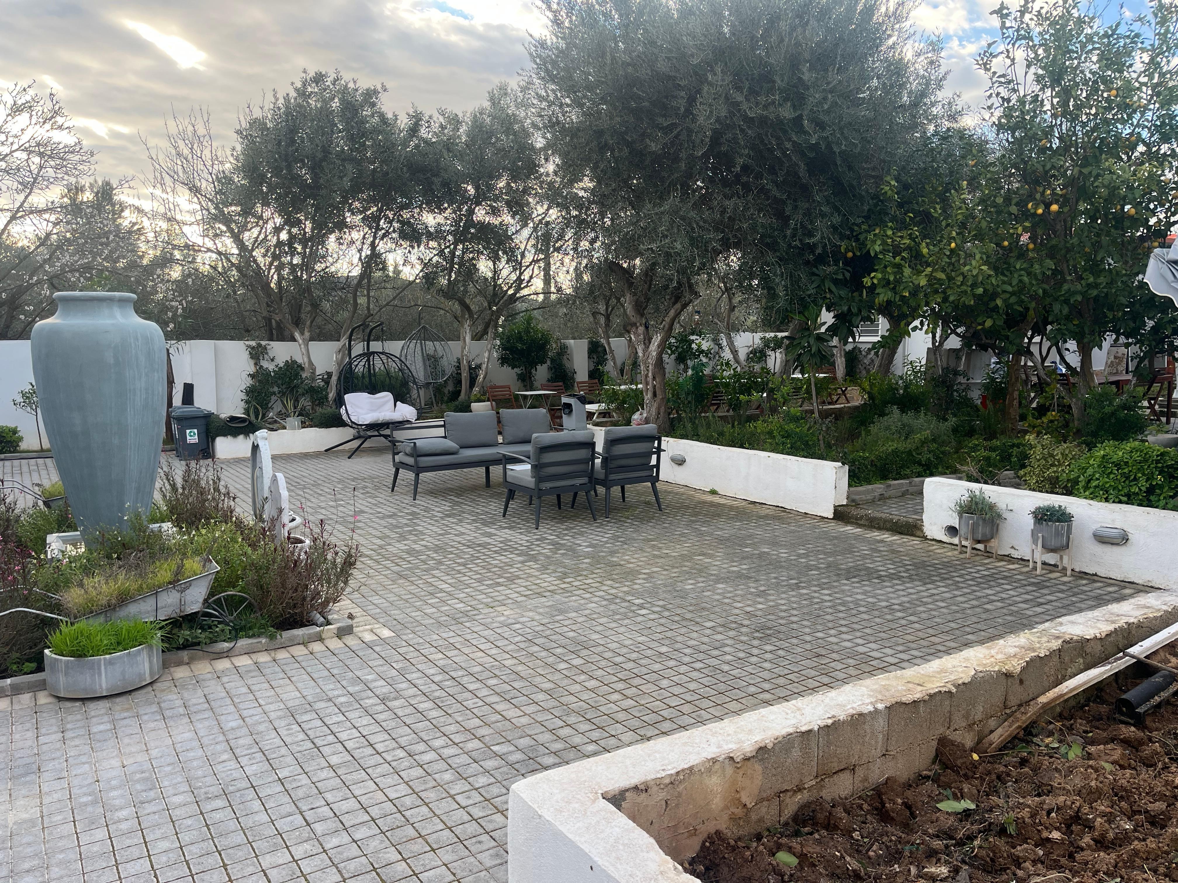 Beautiful courtyard to read or enjoy a drink before bed.