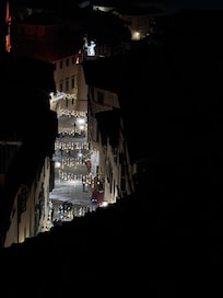 Nighttime view from roof.