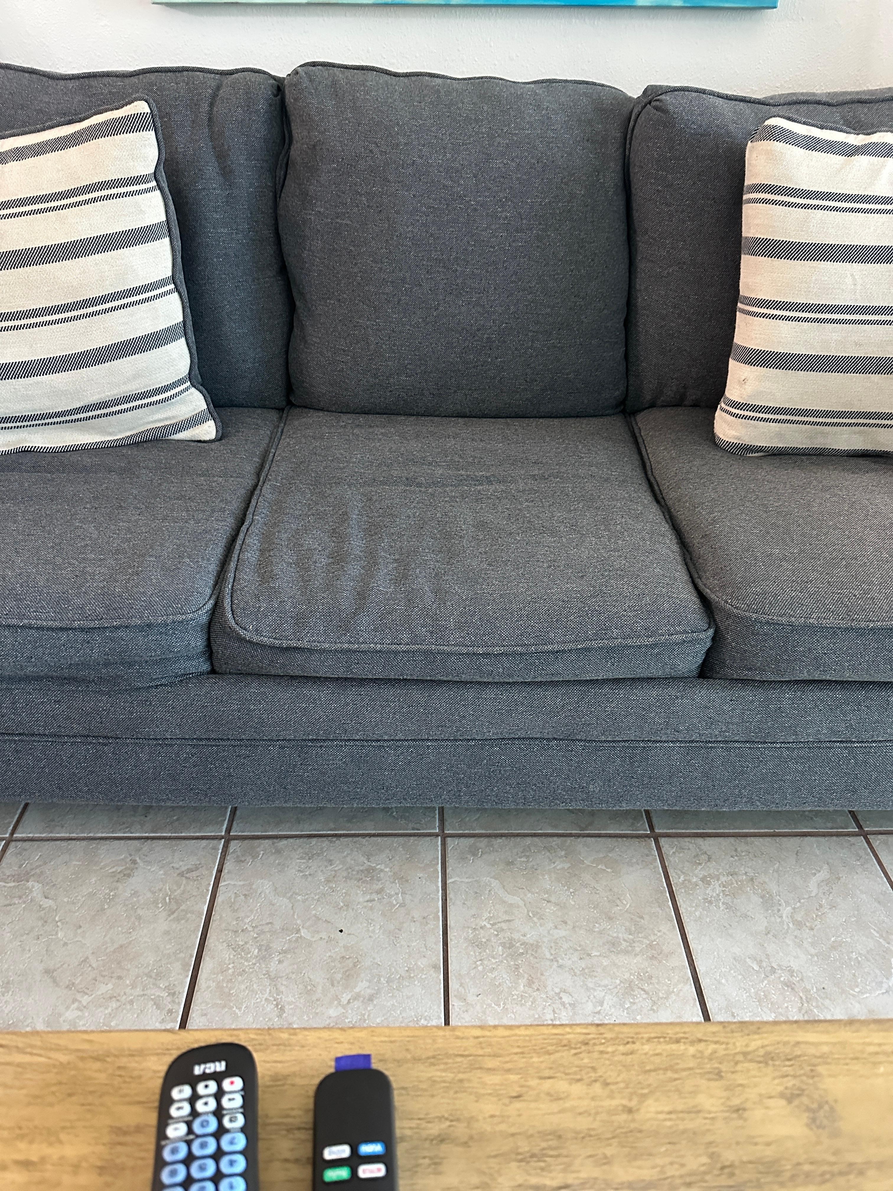 Cushion in couch worn you could feel the springs 