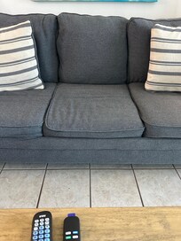 Cushion in couch worn you could feel the springs