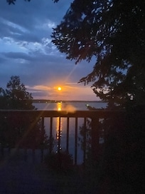 Moon rise from the deck