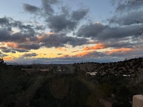 Evening view from the living room