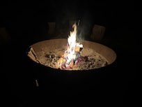 The fire pit, big with a great cover.