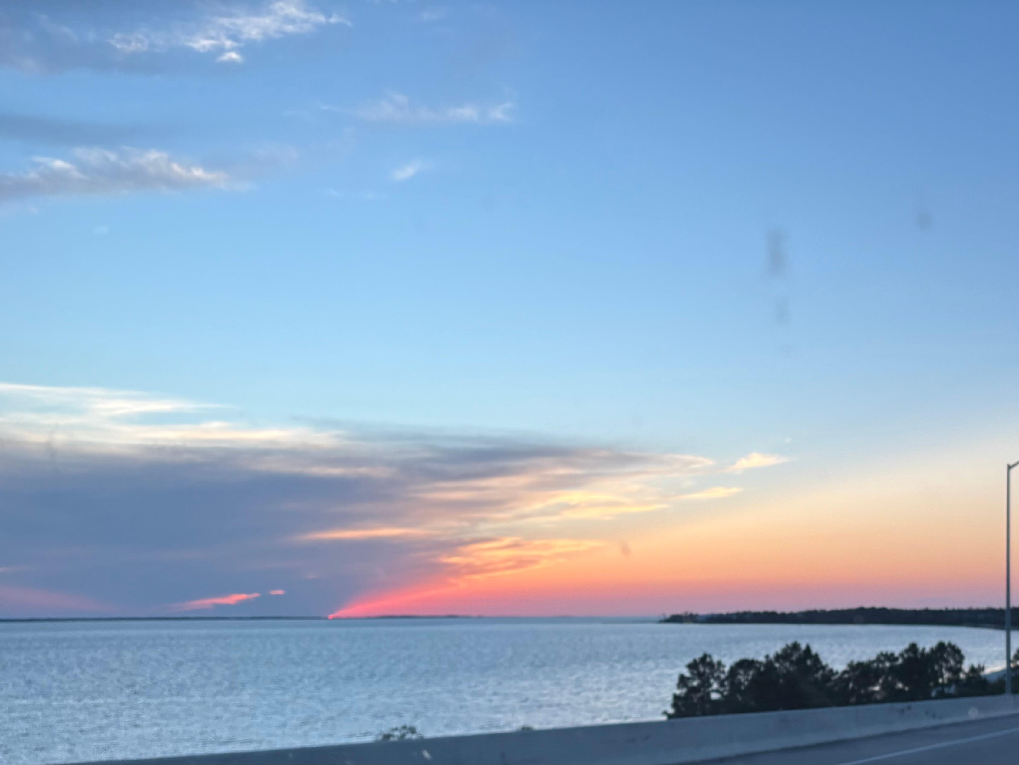 Sunset from the nearby beach