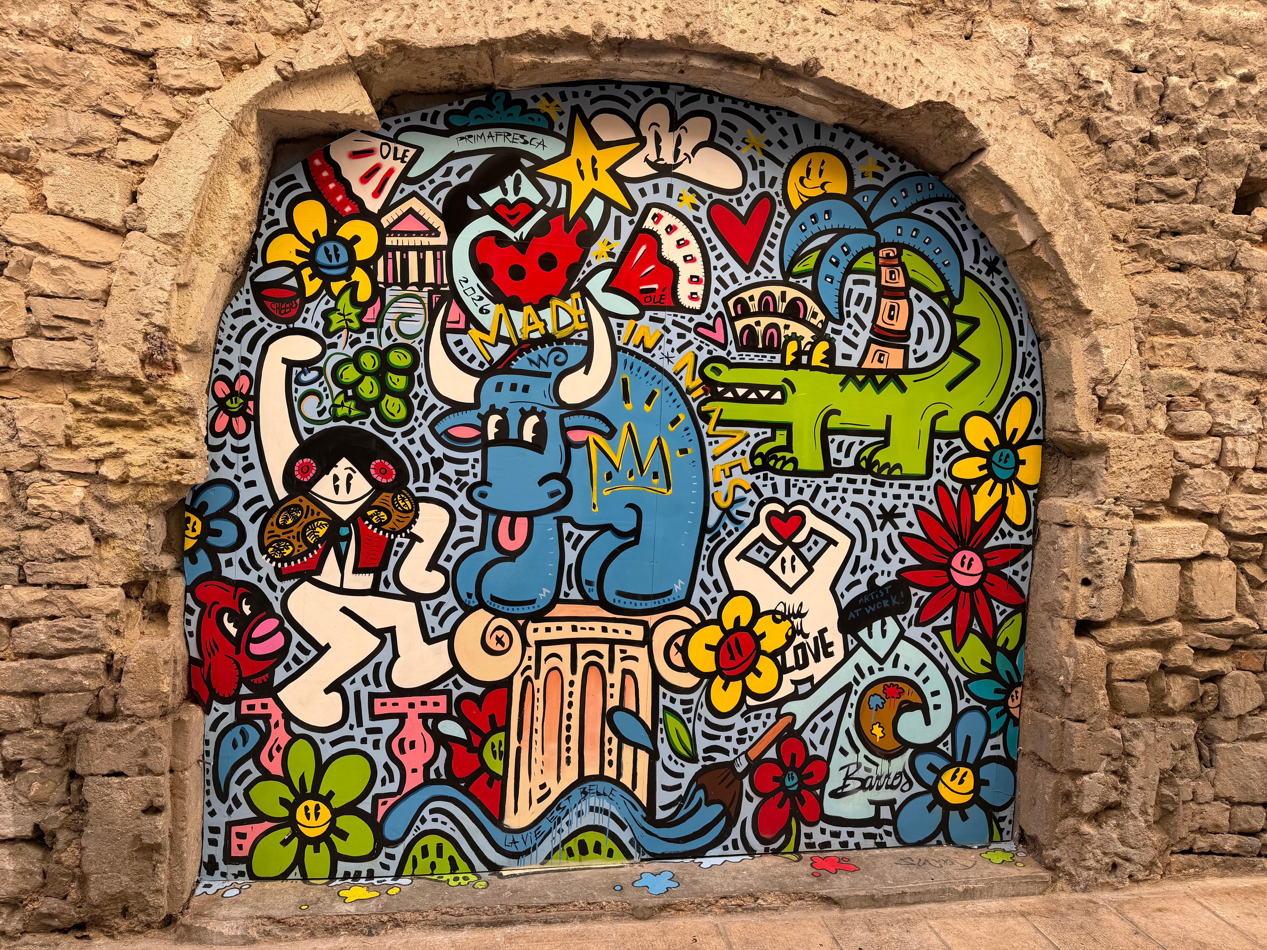 Vibrant energy among all the ancient history.