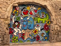 Vibrant energy among all the ancient history.