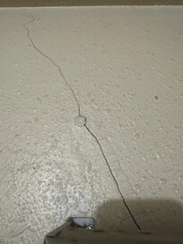 Cracked wall.