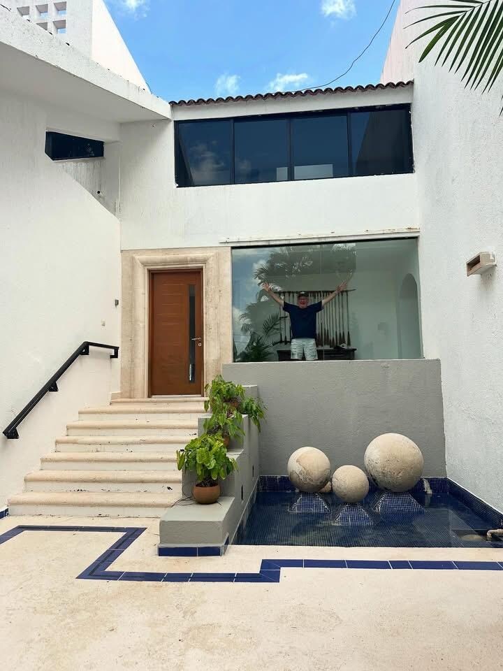 Secluded private entries to each house with parking and gated entry to the area
