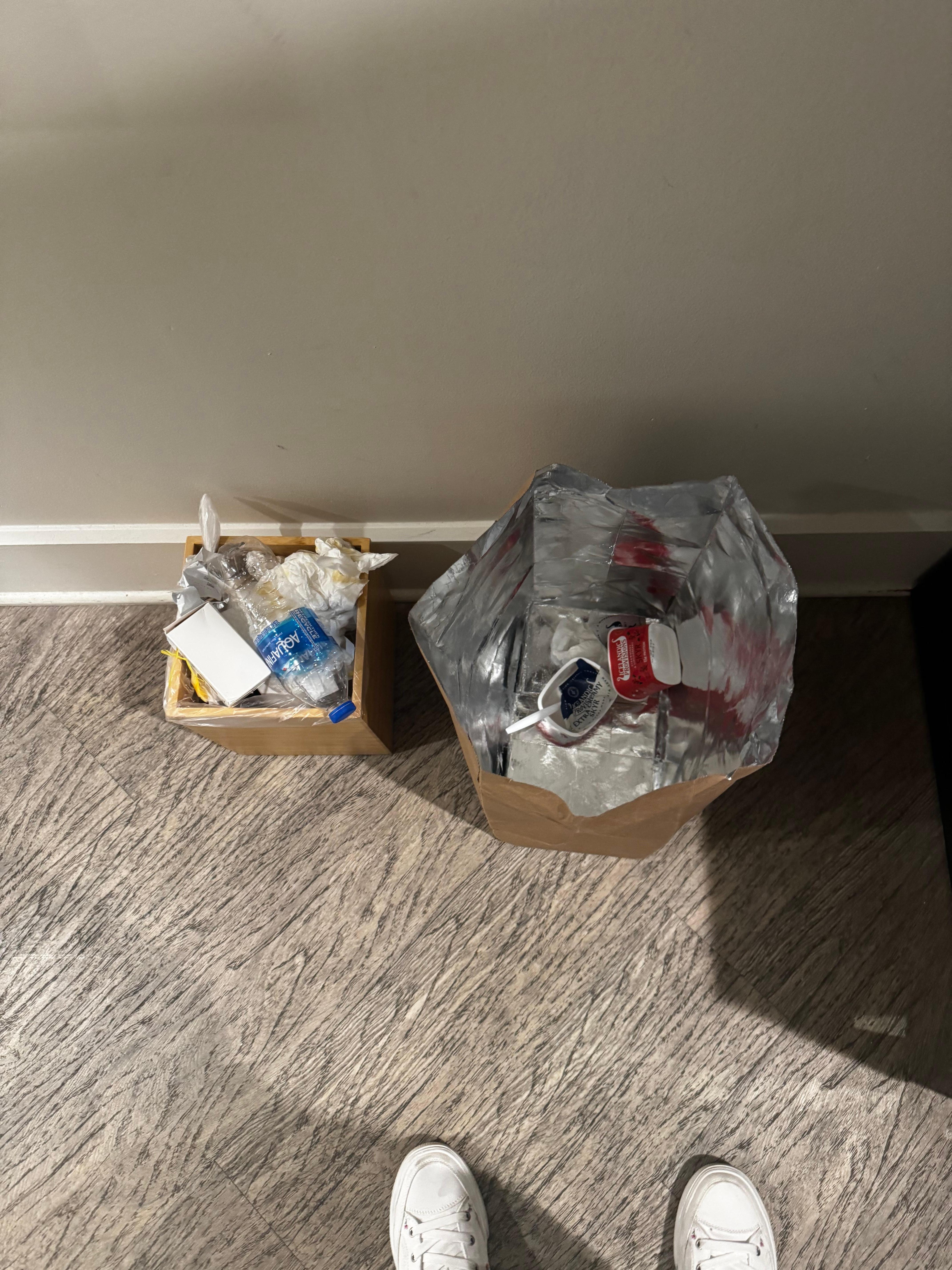 She came in to give us more coffee while we were gone but never made the bed or took the garbage out 