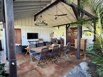 Outdoor gathering and dining area