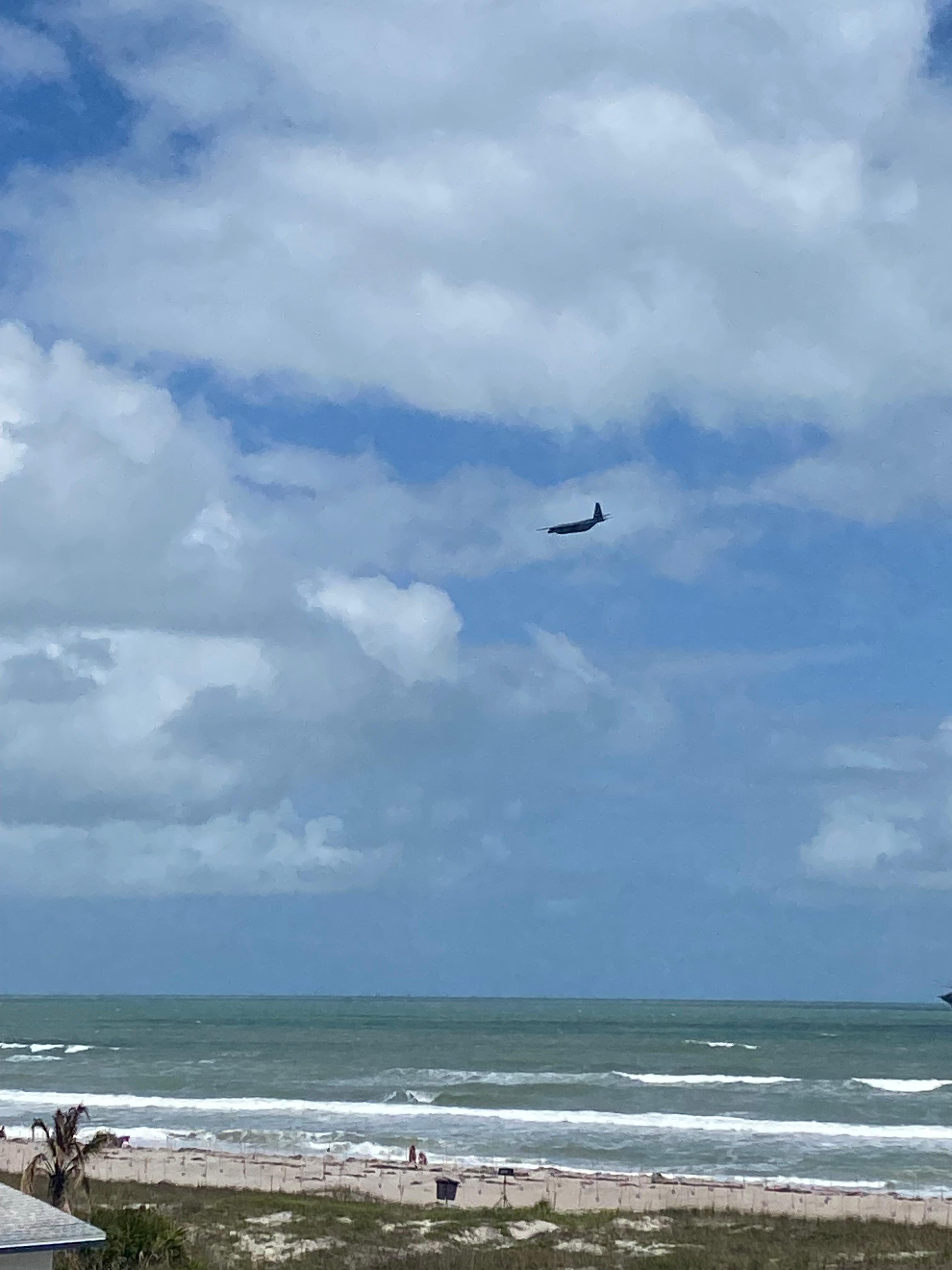 View from the balcony. We had front row seats to the Air Show rehearsal. 