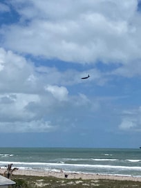 View from the balcony. We had front row seats to the Air Show rehearsal.