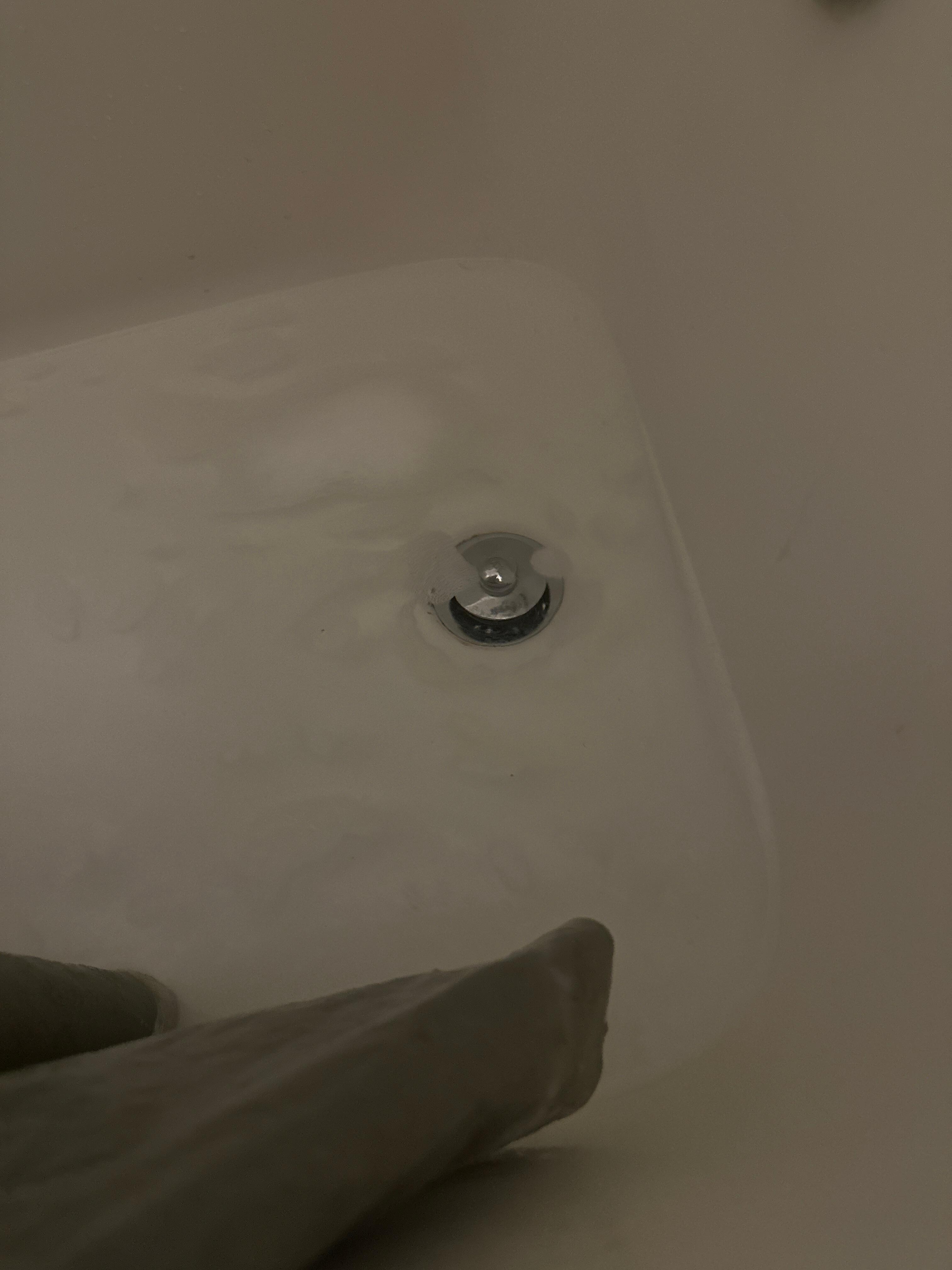 Standing water after finishing in the shower 