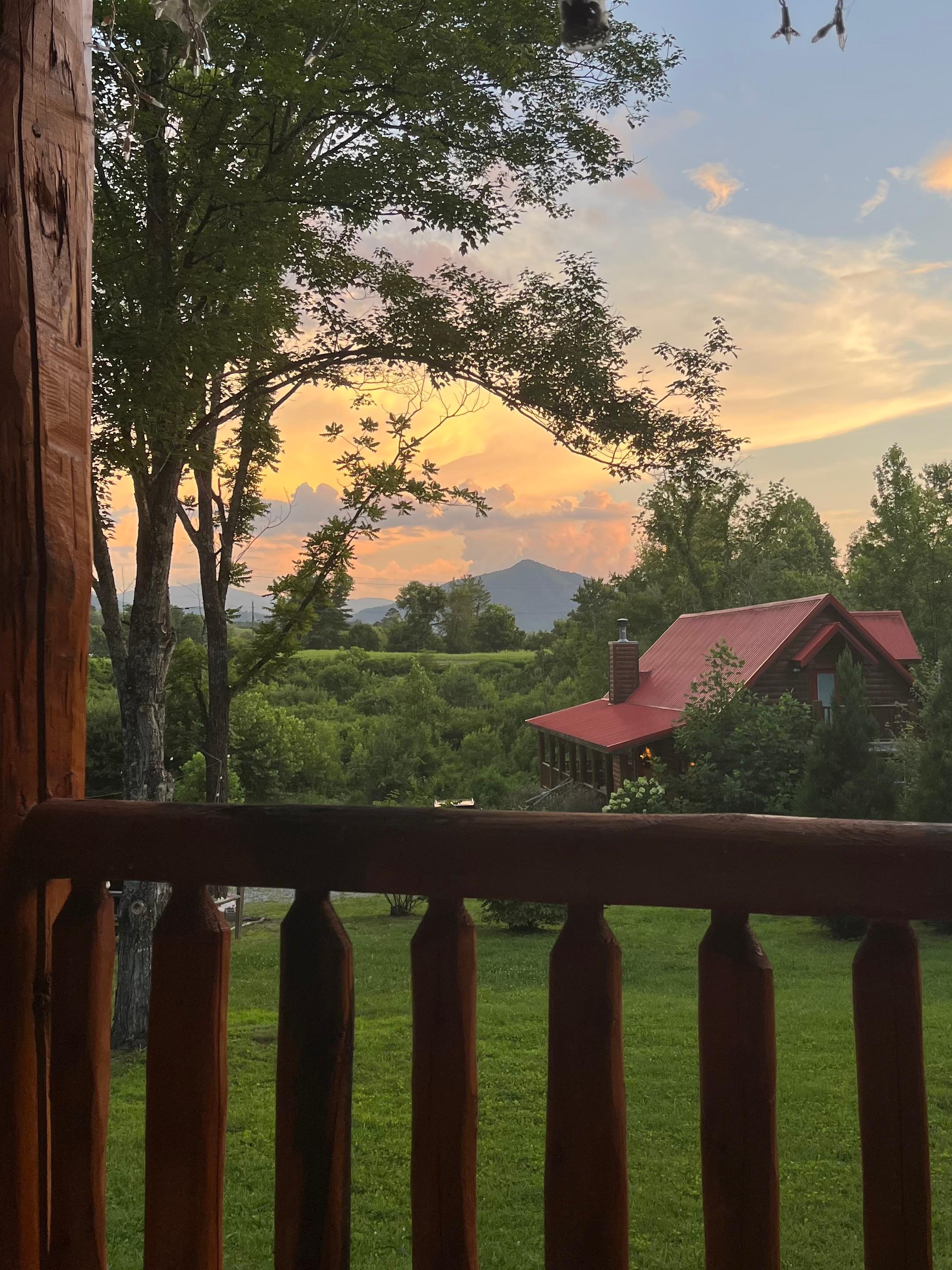 Sundown from the porch 