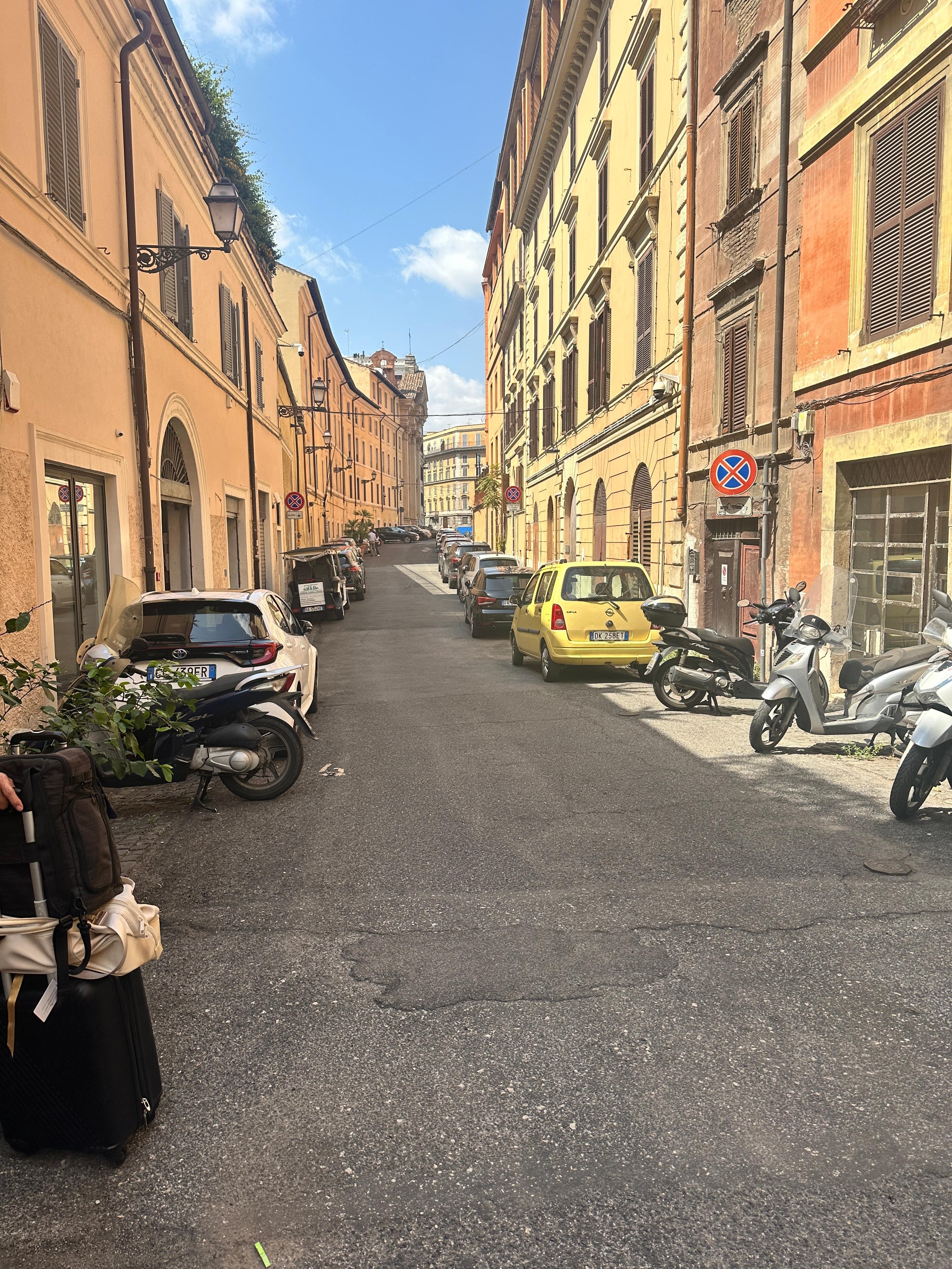 Street view. The market is around the corner to the left. 