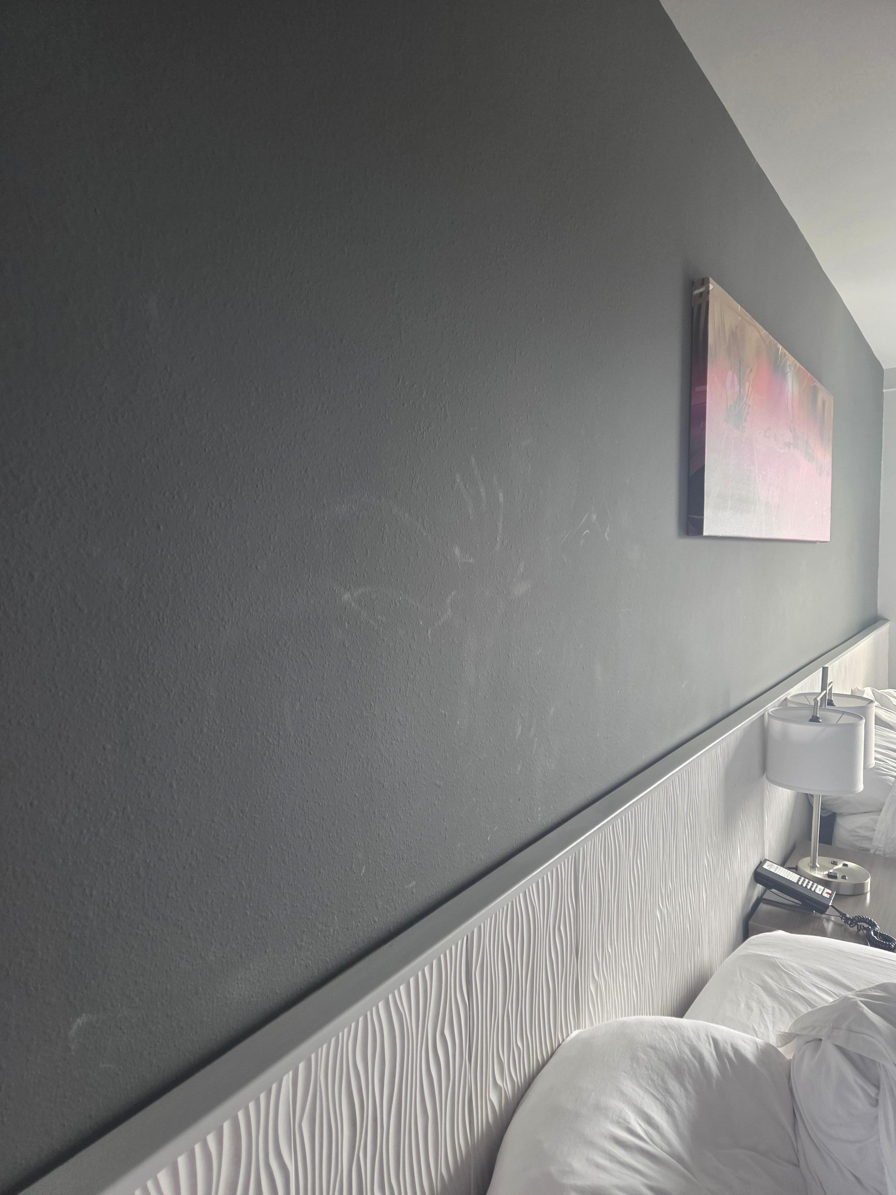 Handprints on wall bed 2