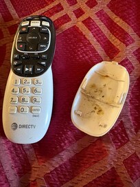 Remote control where previous occupant used it as an ashtray