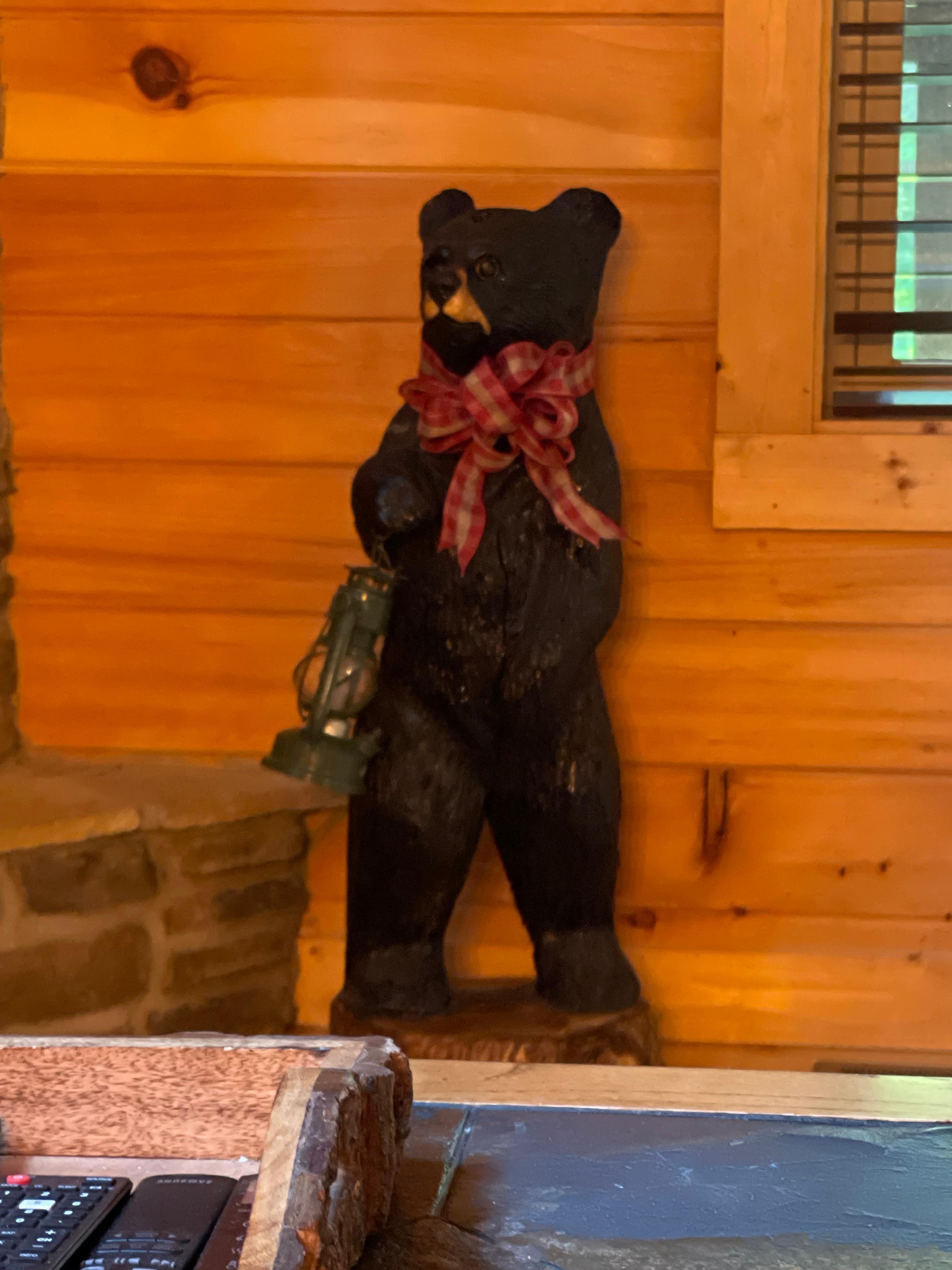 Cute bear but we did see real ones!!!! 