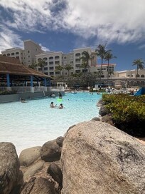 View from shallow section of pool