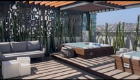 Hot tub daytime