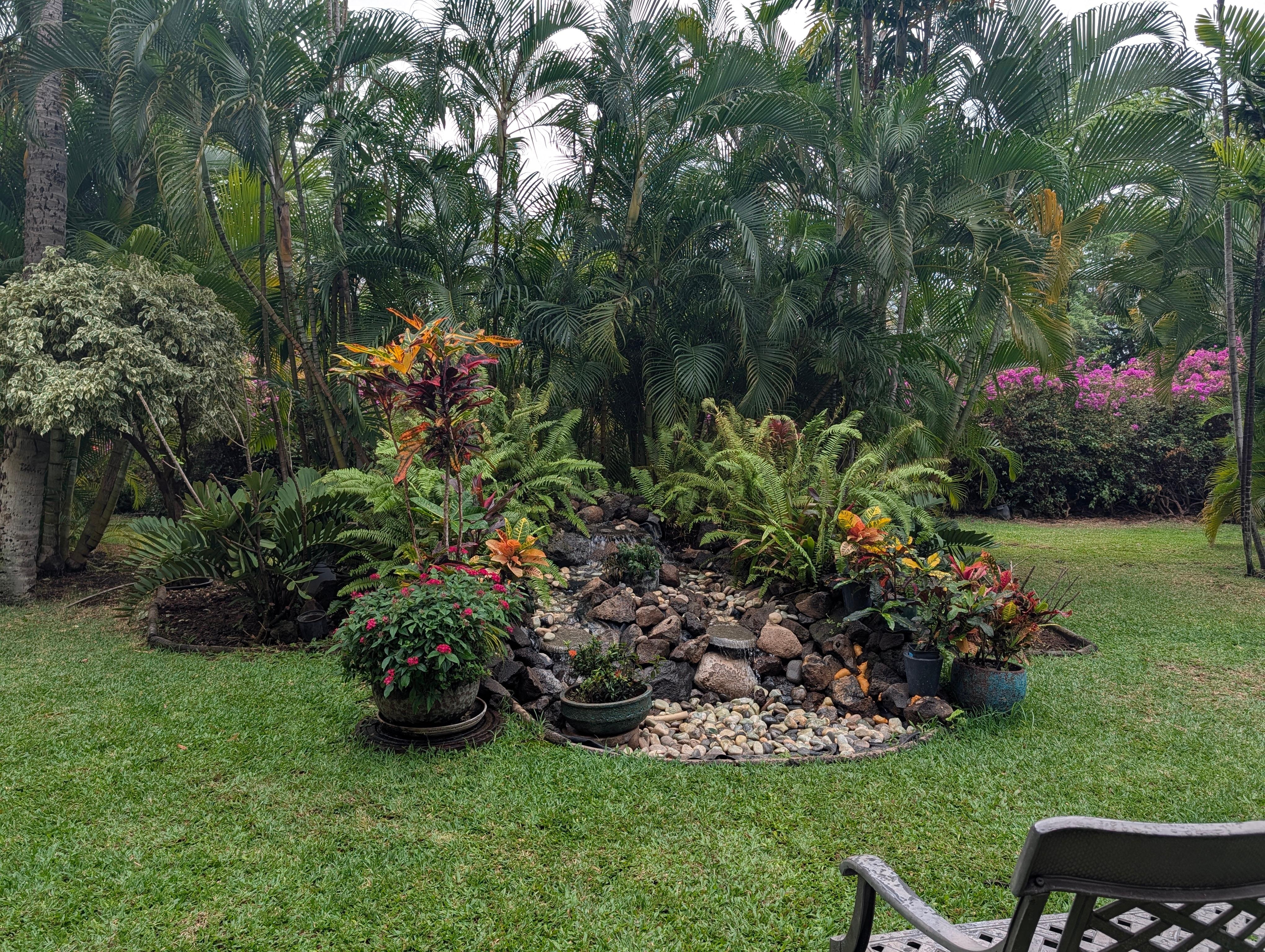 Garden area of the condo grounds - lots of chairs available