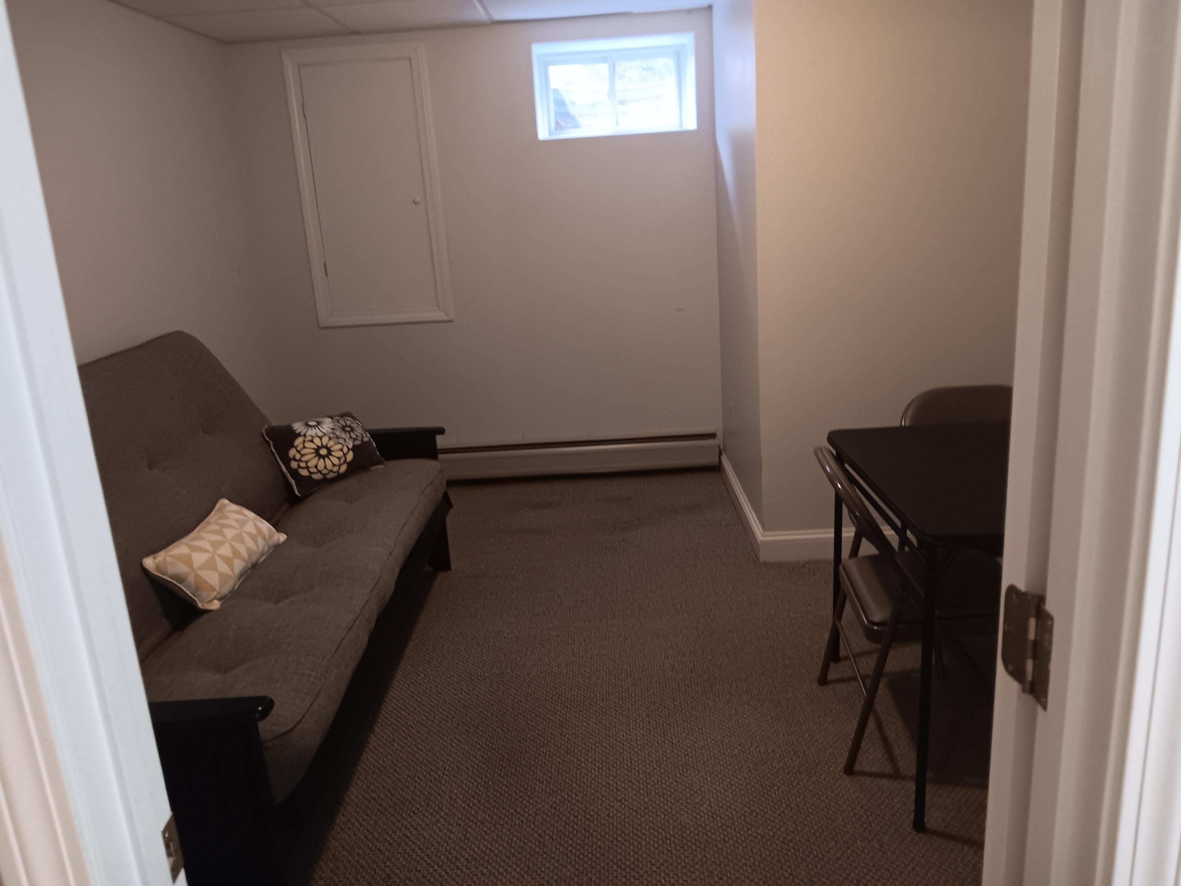 Lower level extra room with futon for an additional guest