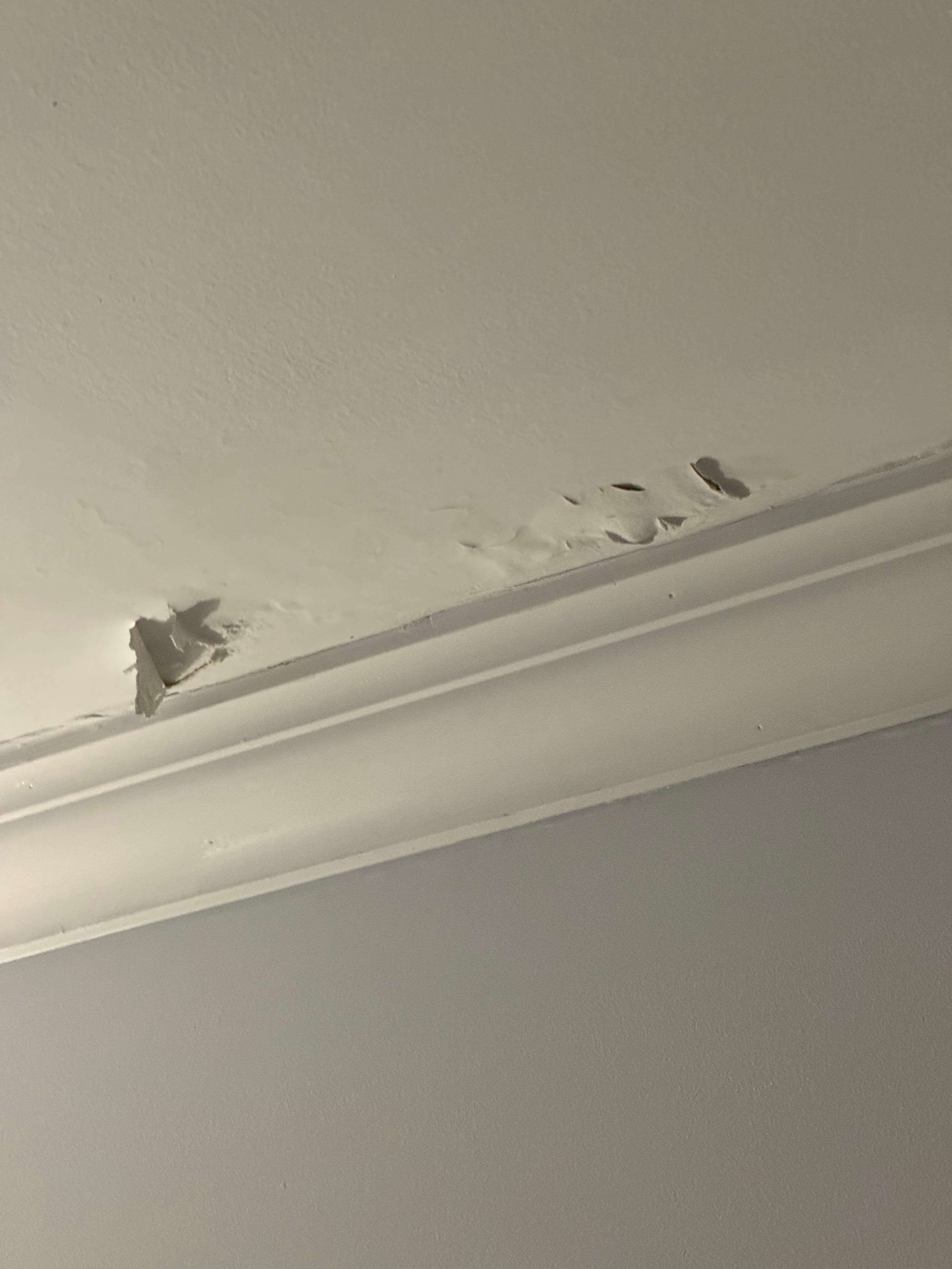 Peeling paint in livingroom