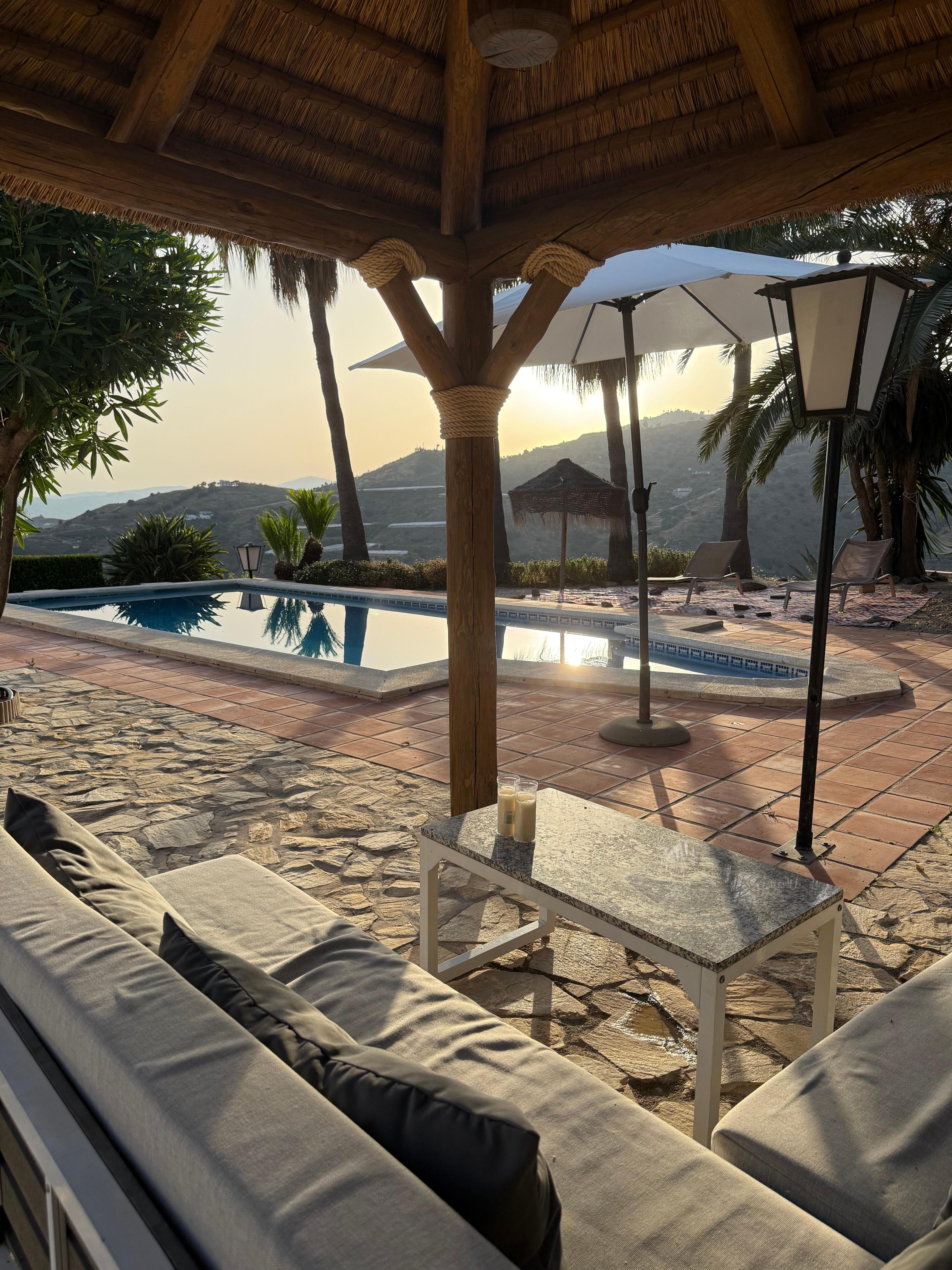 Outdoor pool area