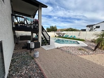 Frying a turkey pool side