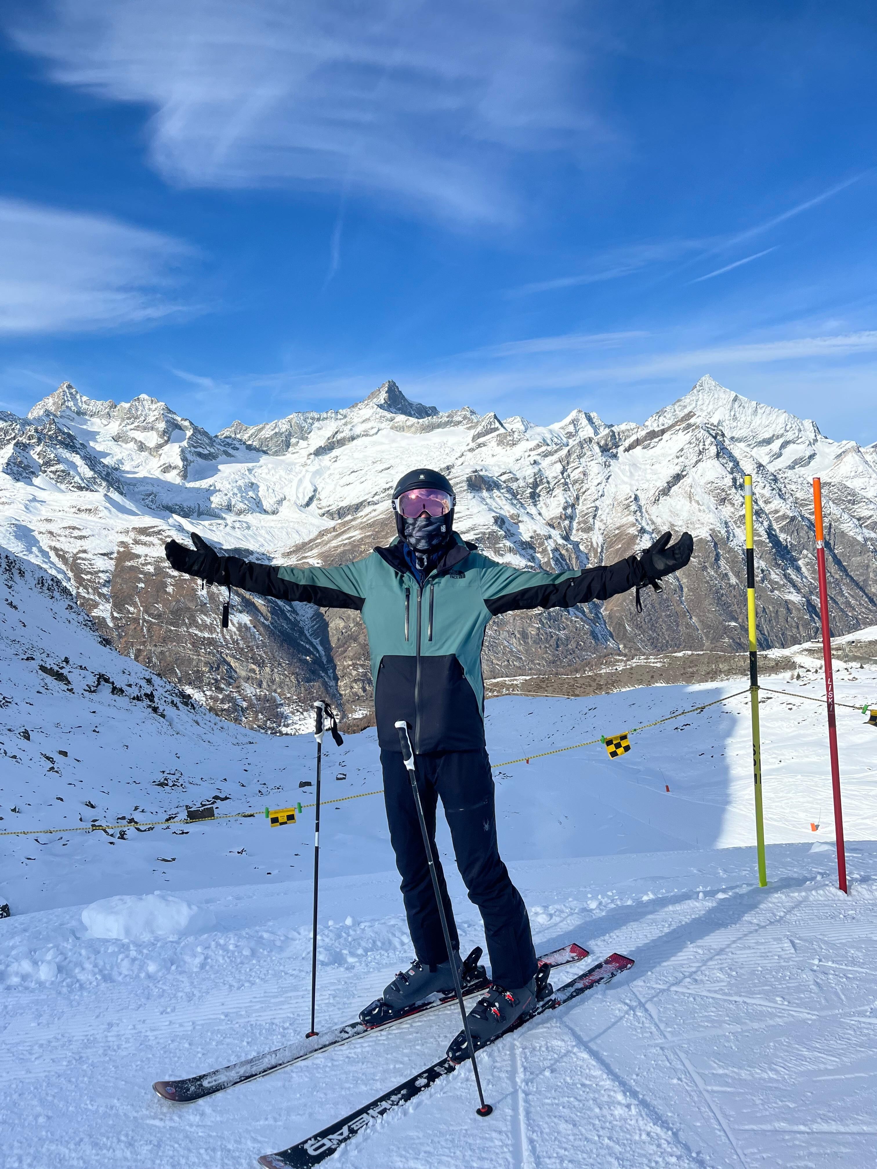 My 19 year old son on the slopes.