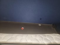 Garbage/trash under the pull out bed.
There were bugs on the pillows. The staff said they were getting alot of complaints about the bugs.